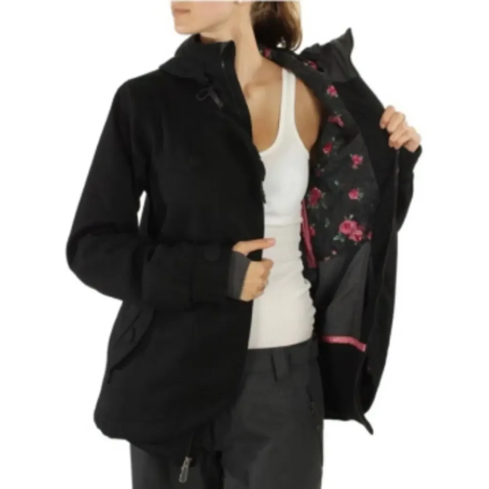 Nike Snowboarding Labelle Black Utility Outdoor Hooded Coat Medium